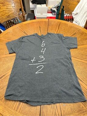 Baseballism Double Play Charcoal Graphic Short Sleeve Tee with Chalk Numbers